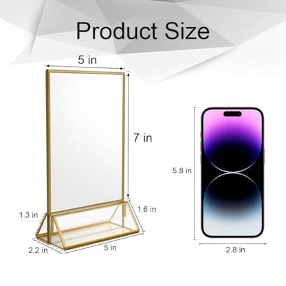 NIUBEE 5x7 Acrylic Sign Holder, Picture Frame, Wedding Table Numbers, 6pack - size: 5x7", style: Vertical