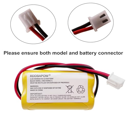 3.6V 900mAh Ni-CD Exit Sign Emergency Light Battery for Unitech LEDR-1 6200RP, Dantona CUSTOM-318 OSA230,Lowes 253799,Exitronix 10010037 (2 Pack x 3.6v 900mah Emergency/exit Light Battery) - size: 2 Pack x 3.6v 900mah emergency/exit light battery