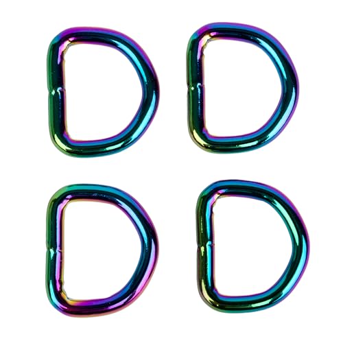 Country Brook Design - Welded D-Rings (3/4 Inch) - color: Iridescent Rainbow, size: 10 (Pack of 1)