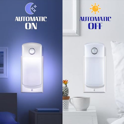 Enhon Emergency Power Failure 5-in-1 Multi Color LED Night Lights, 6 Pack
