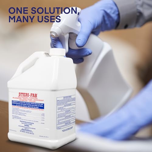 Steri-fab All-in-One Disinfectant & Insecticide Spray – Kills Bed Bugs, Fleas, Mites, Roaches, Viruses, Fungi, & Odors – Quick-Drying, Non-Residual – 16 Ounce Sprayer Bottle & 1 Gallon Jug