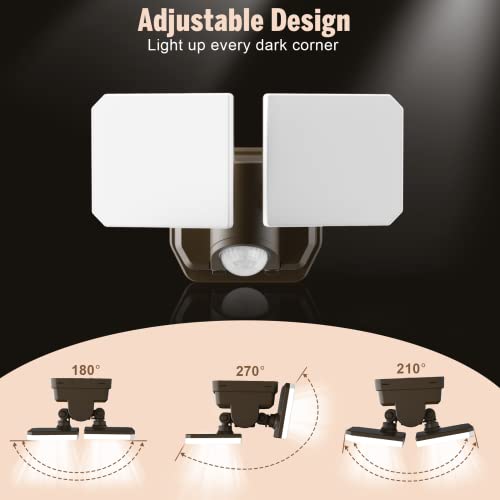 Battery Powered Motion Sensor Security Light,5000K 1000LM High Brightness,6 -Month Battery Life,No Wiring Installation,49FT Sensing Distance,Indoors or Outdoor Used,2-Year Warranty