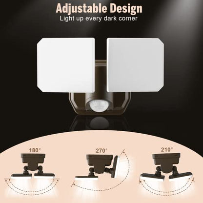 Battery Powered Motion Sensor Security Light,5000K 1000LM High Brightness,6 -Month Battery Life,No Wiring Installation,49FT Sensing Distance,Indoors or Outdoor Used,2-Year Warranty