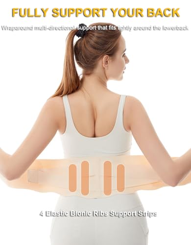 Super Thin Back Brace for Lower Back Pain Women Men, Lumbar Support Waist Support Brace for Women Lower Back Pain Relief Products, Hip Belt Waist Belt Sciatic Nerve Brace for Women Men (Black, X-Large) - color: Black, size: X-Large