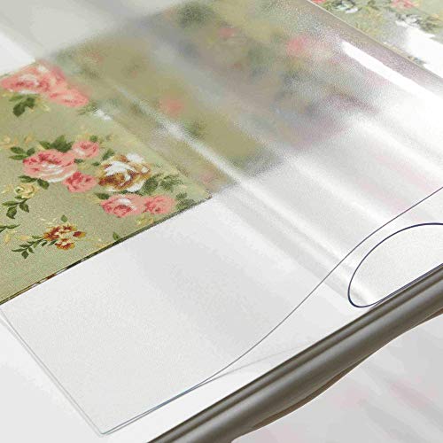 NECAUX Frosted PVC Table Cover Protector 12 x 40 Inch 1.5mm Thick - color: Frosted 1.5mm, size: 12" x 40"