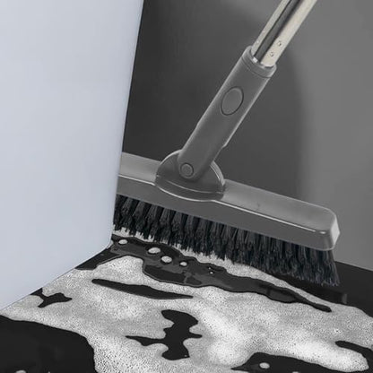 CELOX Grout Brush with Long Handle, 180°Rotation Tile Grout Cleaning Brush, Gray - color: Gray