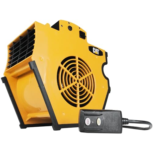 CAT fans - High Velocity 1200 CFM, Multi Pivoting Cooling, Ventilating, Drying Fan W/ 2 Grounded AC Outlets, Adjustable 4 Speed Enclosed Dual Ball Bearing Motor, & GFCI Plug (B-1200)