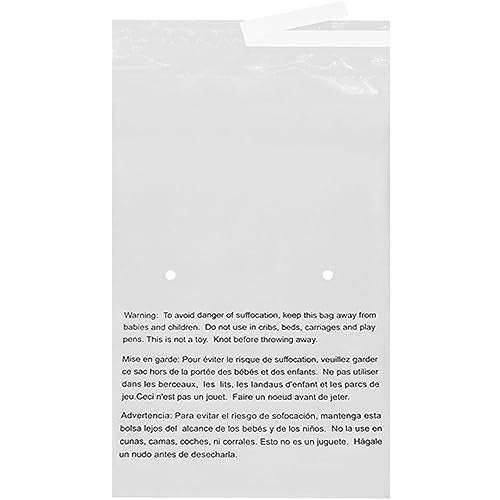 EcoSwift - 24” X 36” (30 Count) Self Seal Clear Poly Bags with Suffocation Warning for Packaging, Shipping - Permanent Adhesive