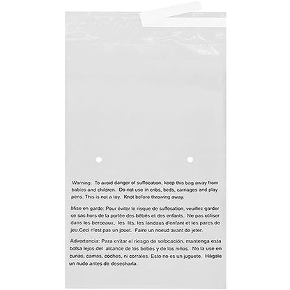 EcoSwift - 24” X 36” (30 Count) Self Seal Clear Poly Bags with Suffocation Warning for Packaging, Shipping - Permanent Adhesive