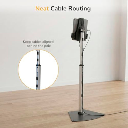 Mount-It! Anti-Theft Universal Tablet Floor Stand Kiosk, Retail POS, Silver - size: Floor - Stand