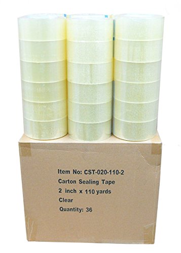 36 Rolls Clear 2 Mil Carton Shipping Box Sealing Packing Tape 2" x 110 Yards