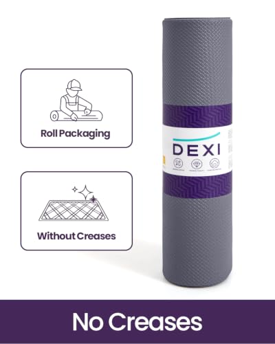 DEXI Kitchen Floor Mats Cushioned Anti Fatigue, 23x94 Standing Runner Rug - color: Grey, size: 94"l X 23"w X 0.4"th