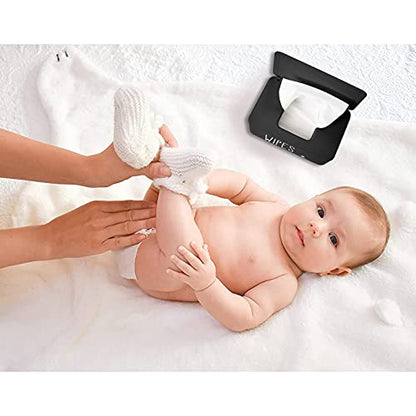 Moorfowl Baby Wipe Dispenser for Bathroom,8.2L x 4.9W x 3.9H inches - color: Black New