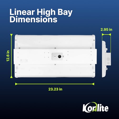 Konlite 2 Pack Linear LED Bay Ceiling Shop Light - 2 Ft - 105W 5000K 1-10V Dimming 14170 Lumens - Equal to 4 lamp T5 Ceiling Light Fixture - No Maintenance for Life - size: 2 PACK - 105W