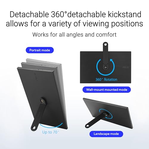 ASUS ZenScreen MB169CK 15.6 Inch 1080p Portable Monitor - style: Dual USB-C Mini HDMI