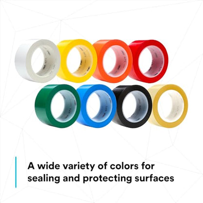 3M Vinyl Tape 471, 48 in x 36 yd, Yellow, 1 Roll, Untrimmed - size: 48 in x 36 yd, style: 1 Roll