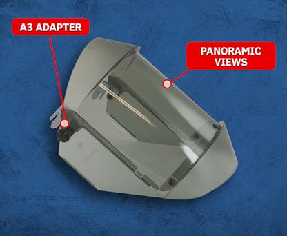 Oberon Arc Flash Face Shield - 12 Cal - Hard Cap and Adapter Options - TCG Series - size: 12 Cal, style: A3 Adapters