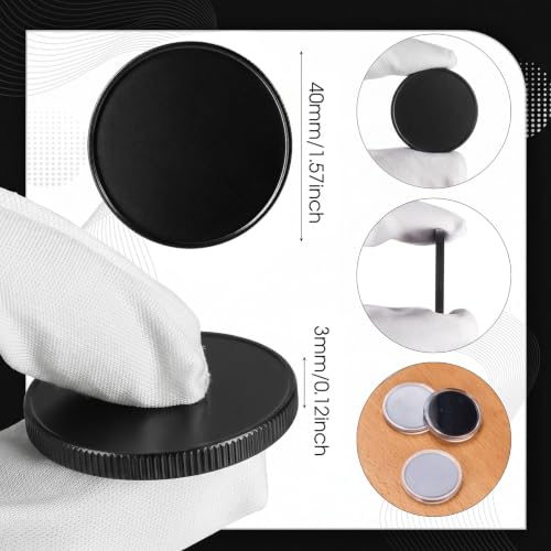 15 Pack Blank Challenge Coins, 40mm X 3mm, Black - color: Black, size: 40mm X 3mm