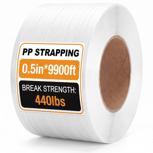 Amylove 1/2 in Strapping, 440 Lbs Heavy Duty Polypropylene Strapping Roll - size: 9900 ft