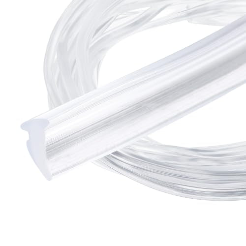 PATIKIL 2Pcs Weather Stripping Door Seal 1/8" Slot, 16.4Ft, Clear, PVC - color: Clear, size: 1/8" Slot, 16.4Ft