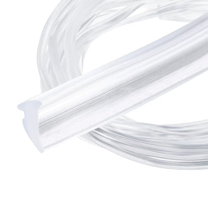 PATIKIL 2Pcs Weather Stripping Door Seal 1/8" Slot, 16.4Ft, Clear, PVC - color: Clear, size: 1/8" Slot, 16.4Ft