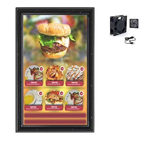 The Display Shield 44-50" Vertical Outdoor Display Cover Anti-Glare & Fan - color: Anti-Glare + Cooling Fan, size: 44-50"