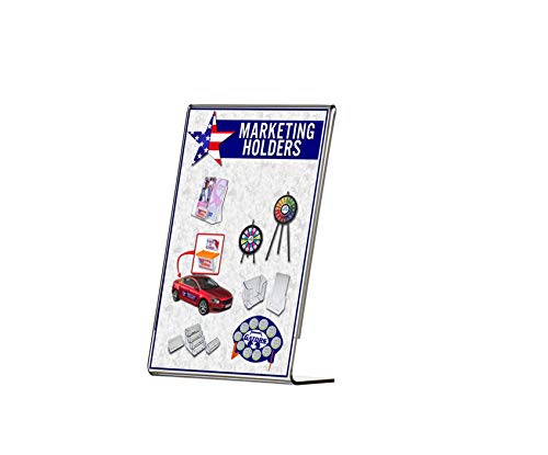Marketing Holders 2 Pack Acrylic Sign Holder for 4" x 6" Literature Clear Slanted Plexiglass Countertop Graphic Image Side Load Display for Retail Stores Hotels Offices and Restaurants - size: 4"w x 6"h