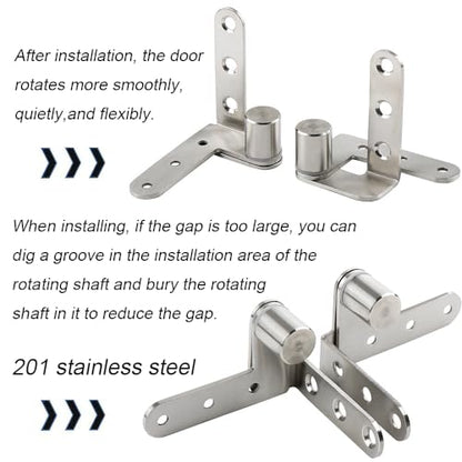 Pivot Hinge, 270 Degree, Solid Stainless Steel - color: Silver+Contains Screws
