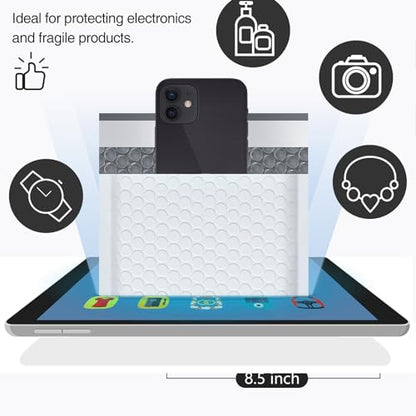 UCGOU Large Bubble Mailers 12x16" 25 Pack Usable Size 12x15" White Padded - color: White, size: 12x16" 25PC