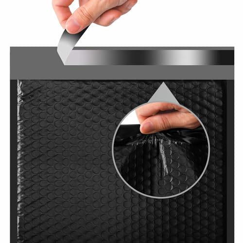 Metronic Bubble Mailers 10.5X16 Inch 500 Pack Black Padded Envelopes Bulk - color: Black, size: 10.5X15" 500PC