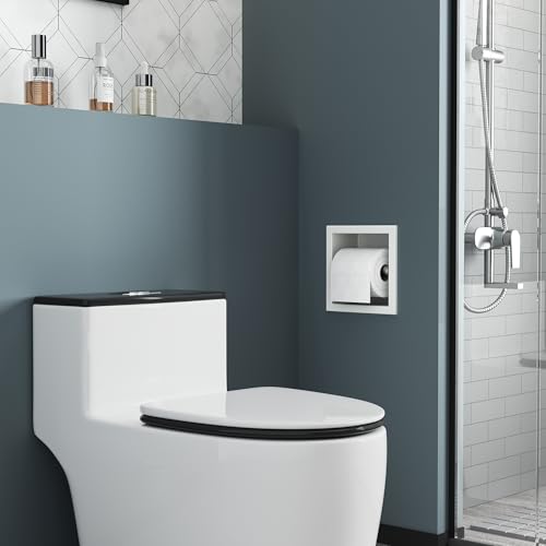 Neodrain White 304 Stainless Steel Recessed in Wall Toilet Paper Holder - color: White, size: 6X6In