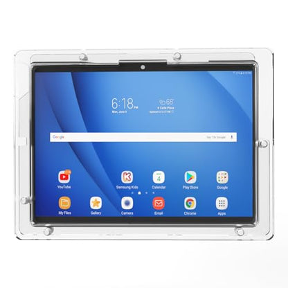 Anti-Theft Acrylic Case for Lenovo TAB Tablet with 360 Rotate 180 Swivel Metal Desktop Stand & 90-Degree USB C Cable (Clear, M10 Plus Gen 2) - color: Clear, size: M10 Plus Gen 2