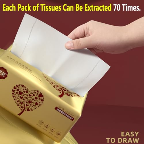 10 Packs Soft Small Facial Tissue, Disposable Facial Napkin, Wood Pulp Fiber Material NOT COTTON, Facial Towel, White Facial Paper Tissue, 4-Ply, 10 Pack, 280 Sheets per Pack, 2800 Sheet In Total