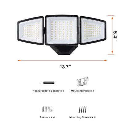 Sylvania 15W Security LED Light, Hardwired, 2000 LMS, Wet Rated, 5000K, Daylight - 1 Pack (66477) - color: Black, style: 15W Standard