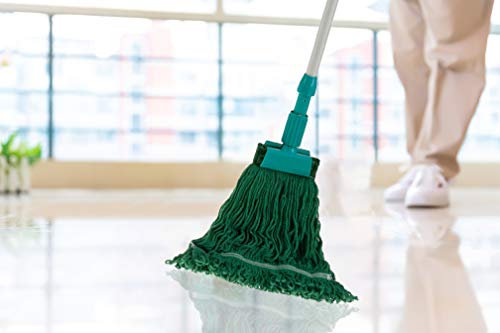 Mop Head Replacement,Commercial Mop Heads,Cotton Washable Industrial Mop Head,6 Inch Heavy Duty Mop Heads,Wet Industrial Cleaning Mop Head for Home,Industrial and Commercial Use Clean（Green） - color: Green, size: 1 Pack