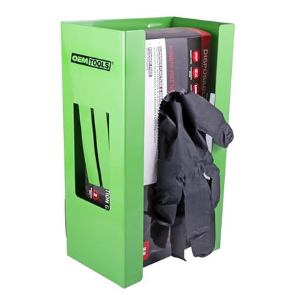 OEMTOOLS 24945 Magnetic Glove Dispenser, Disposable Gloves Box Holder, Glove Holder for Wall Mount, Magnetic Glove Box Holder, Green Glove Dispenser Wall Mount - color: Green