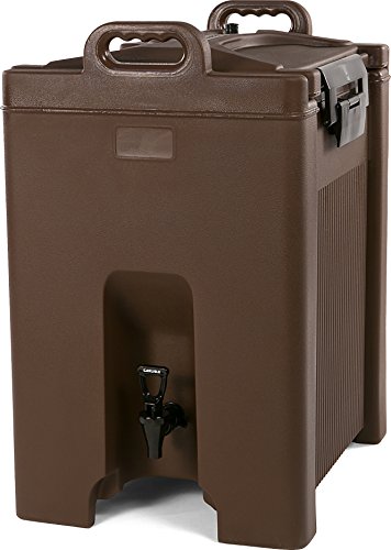 Carlisle FoodService Products Cateraide Insulated Beverage Dispenser with Handles for Catering, Kitchen, and Restaurants, Plastic, 10 Gallons, Brown - color: Brown, size: 10 Gallon Capacity