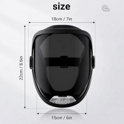 UCC LIFE Full Face Protective Shield Mask Anti-Fog Impact Resistant - color: Black Upgrade