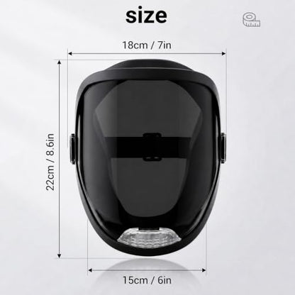 UCC LIFE Full Face Protective Shield Mask Anti-Fog Impact Resistant - color: Black Upgrade