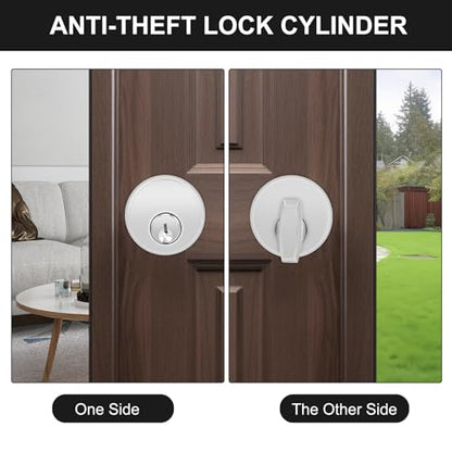 Commercial Mortise Lock Cylinder, Silver, with Thumbturn - color: Silver