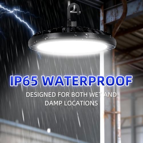 hykolity UFO LED High Bay Light, 150W, 19500LM, 5000K Daylight, 130LM/W - size: 150W