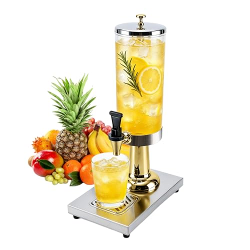 100oz/3.2 qt Drink Dispenser with Leak-Proof Spigot & Ice Core - color: Gold