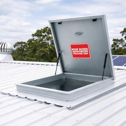 Classic Framed Roof Access Authorized Personnel Only Sign (Blue) - Medium - color: Blue, size: Medium (5" x 7")