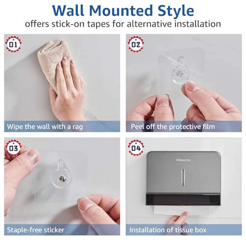 Paper Towel Dispenser Wall Mount, 200-Sheet, Gray - color: 5853-gray