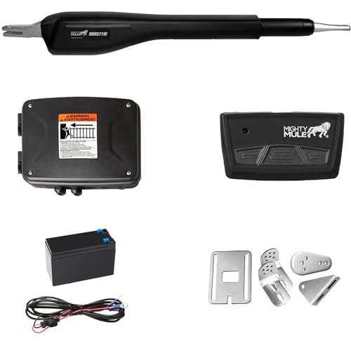 Mighty Mule Gate Opener, Solar and Smart Ready, Heavy Duty Automatic Gate Opener, Gates up to 18ft or 850lb, Single Gate Opener, MM571W - size: Single Gate Opener