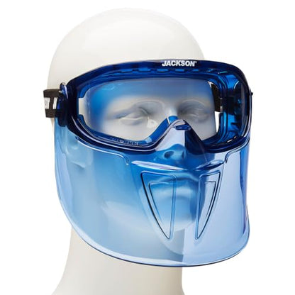 Jackson Safety GPL500 Clear Safety Goggles with Face Shield - ANSI Z87.1 - size: One Size, style: Clear Lens