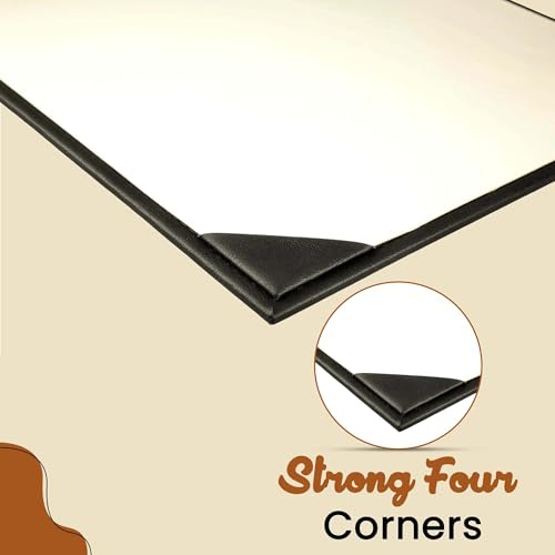 Prestine Menu Covers Made of Premium Faux Leather (10-Pack) - 8.5" x 14" - 1 View - Black - Restaurant Menu - Wine List - Bar Menu - size: 8.5”x14” - 1 View