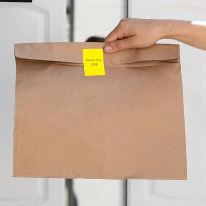 Yellow Rectangle Labels 3" x 2" Color Coding Stickers Roll 500 Pcs - color: Yellow