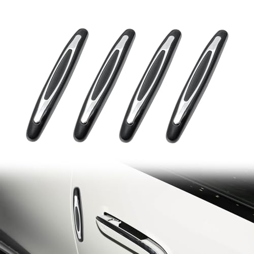 4PCS Car Door Edge Guards, Vehicle Side Door Self Adhesive Anti-Scratch Strip Universal Door Guards for Most Cars Trucks SUVs Exterior Car Accessories (Black) - color: Black