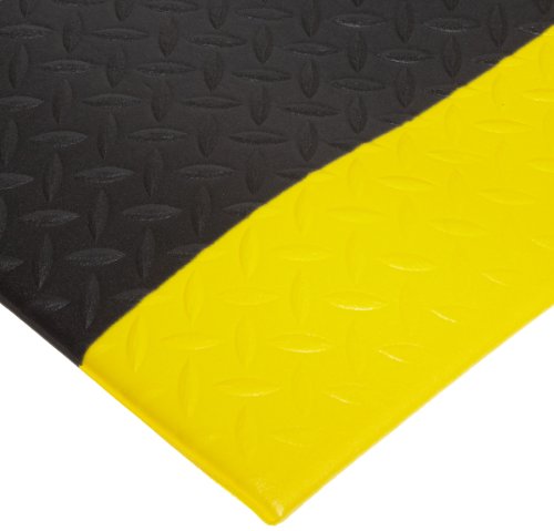 NoTrax 508 PVC Diamond Cushion Anti-Fatigue Floor Mat - color: Black/Yellow, size: 2' Width x 3' Length